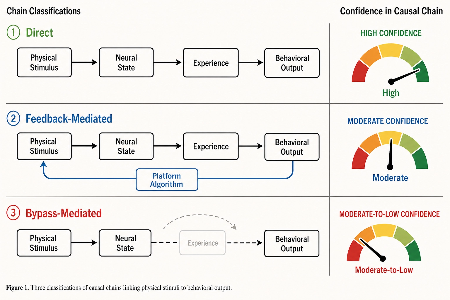 Chain-breakage taxonomy - direct, feedback-mediated, and bypass-mediated pathway classifications